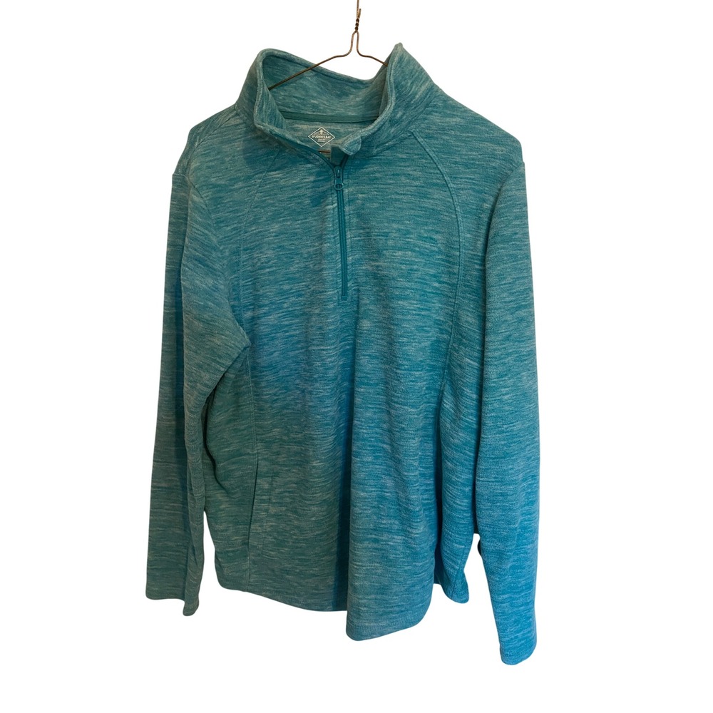 St Johns Bay Sweater Womens Large Quarter Zip Pull Over Performance Streetwear